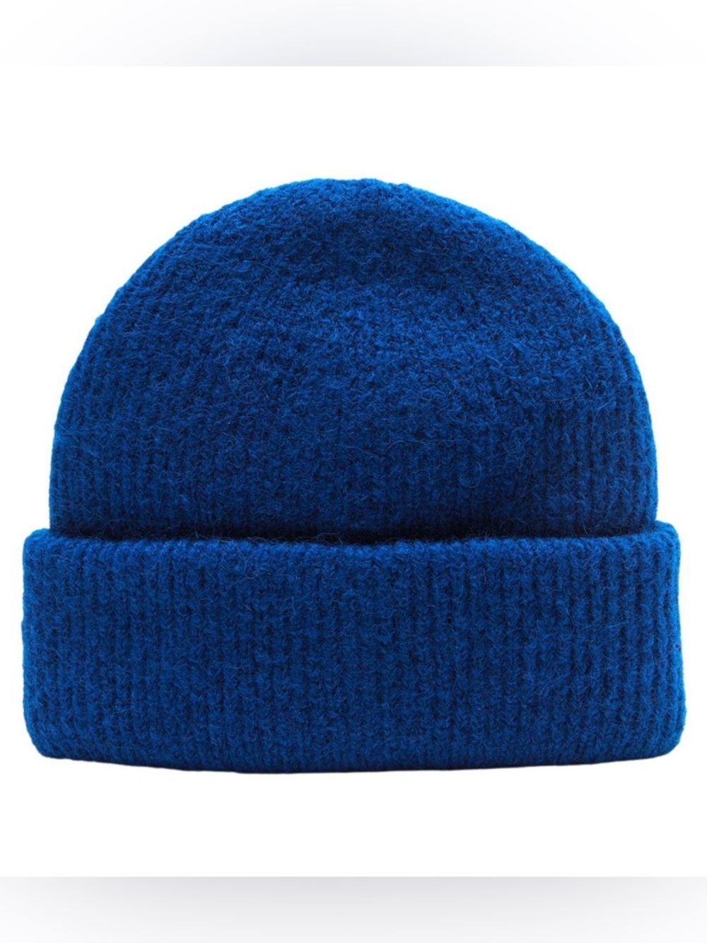 ZARA Women Cozy Knit Beanie in Burnt Blue NWT